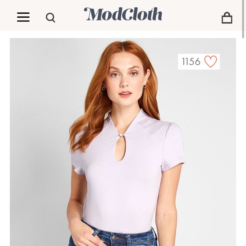 ModCloth High Society Style Knot Top in Lavender